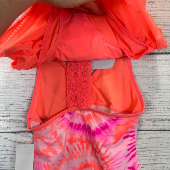 Zeroxposur Girl's Orange & Pink 3 Piece Swimwear Set Size Large (14) - Picture 6 of 7